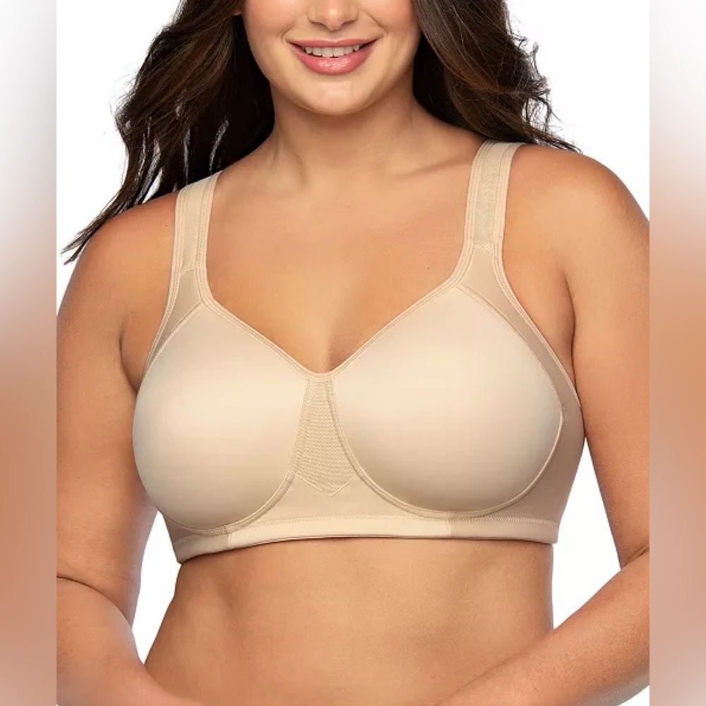 Vanity Fair Lingerie 40DD Sport Full Figure Wireless Bra 71500 Damask Neutral